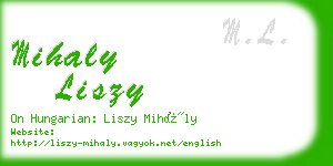 mihaly liszy business card